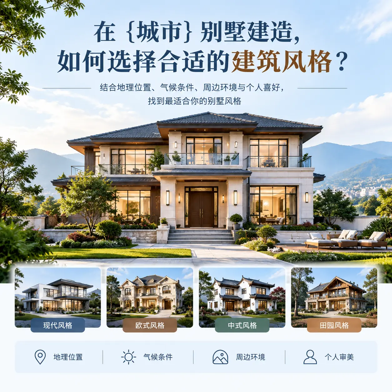 在 观山湖 别墅建造，如何选择合适的建筑风格？
